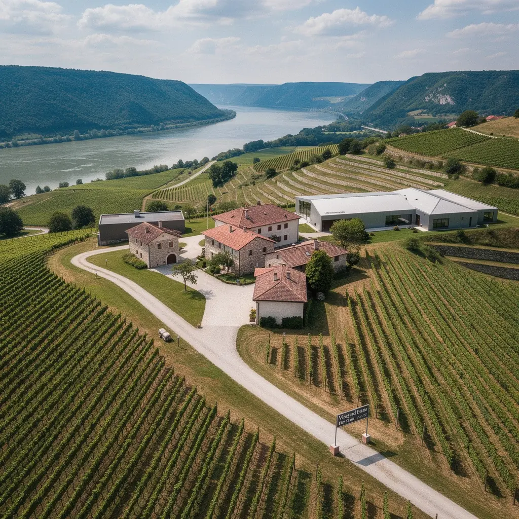 Blick auf die Weinernte und die Arbeit der Winzer im Feld.