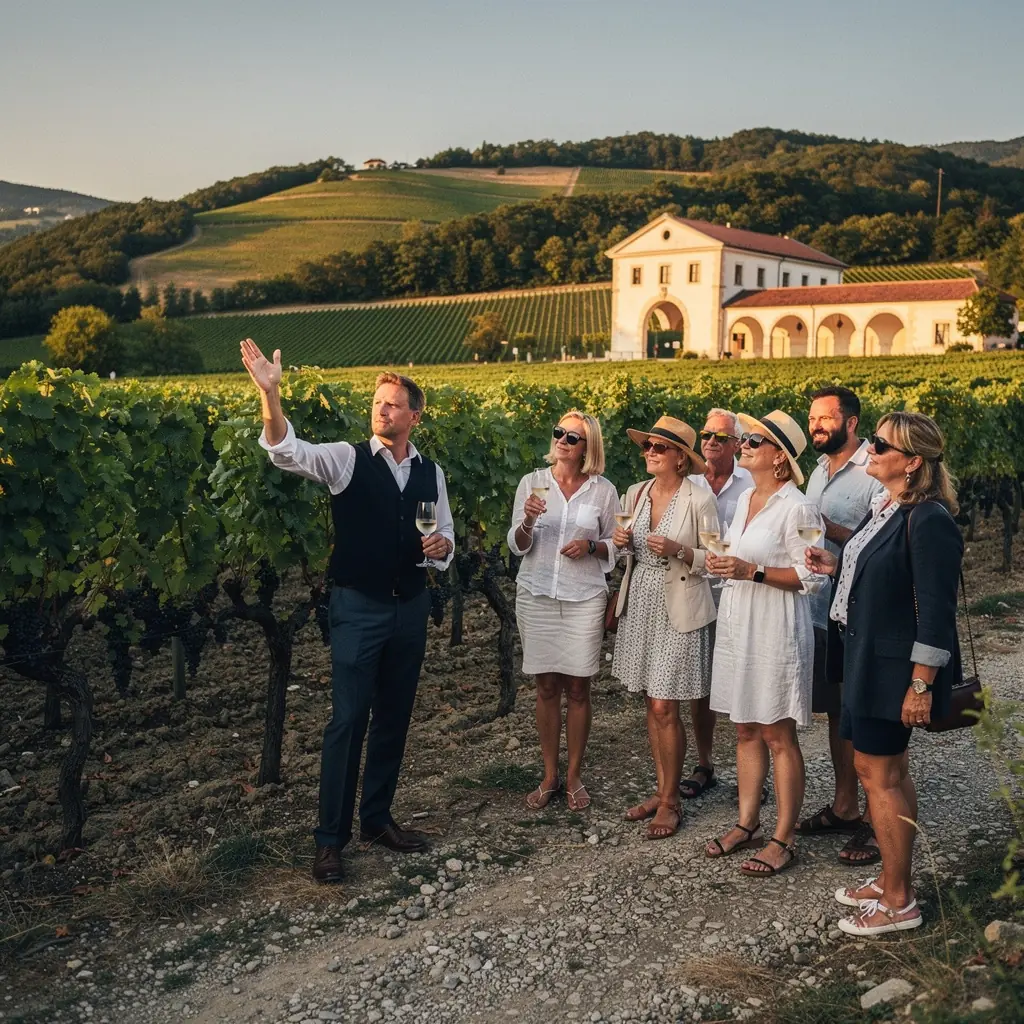 Moderne Wohnimmobilie inmitten von Weinreben und Natur