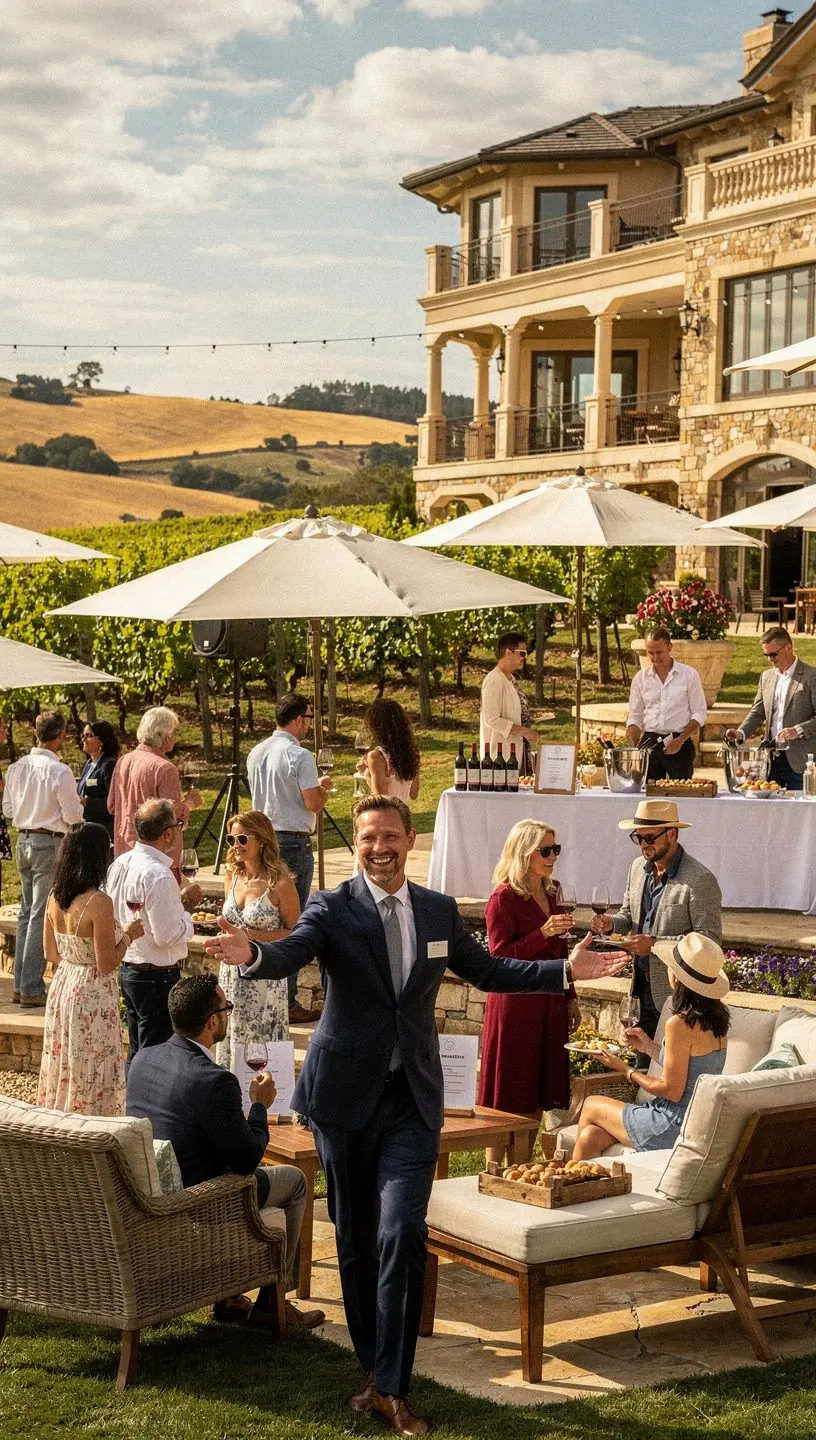 Ein malerischer Weinberg mit reifen Trauben im Wachau-Tal.