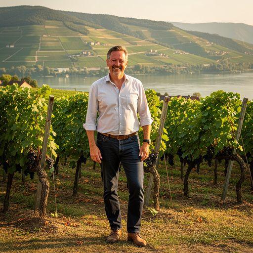 GemГјtlicher Innenhof eines Weinguts mit rustikalen MГ¶beln.